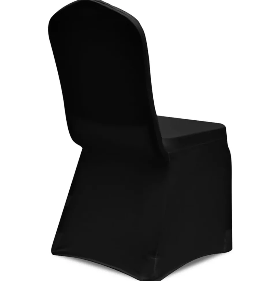 VIDAXL - Housses élastiques de chaise noir 12 pcs