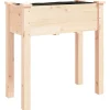 VIDAXL - Jardinière avec doublure 71x37x76 cm bois massif de sapin