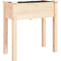VIDAXL - Jardinière avec doublure 71x37x76 cm bois massif de sapin