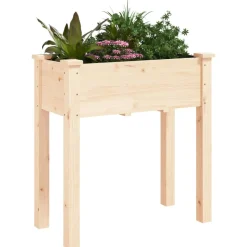 VIDAXL - Jardinière avec doublure 71x37x76 cm bois massif de sapin