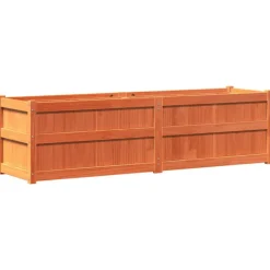VIDAXL - Jardinière cire marron 180x50x50 cm bois de pin massif