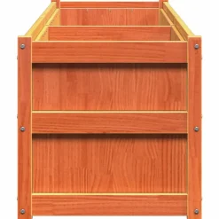 VIDAXL - Jardinière cire marron 180x50x50 cm bois de pin massif