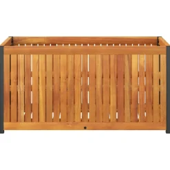 VIDAXL - Jardinière 85x45x44 cm bois massif d'acacia et acier