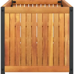 VIDAXL - Jardinière 85x45x44 cm bois massif d'acacia et acier