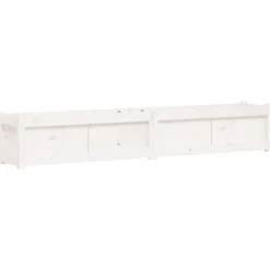 VIDAXL - Jardinières 2 pcs blanc bois de pin massif