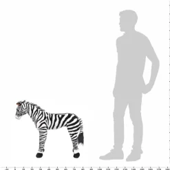 VIDAXL - Jouet en peluche zèbre noir et blanc xxl