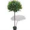 VIDAXL - Laurier artificiel avec pot 125 cm vert