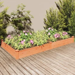 VIDAXL - Lit surélevé de jardin doublure 240x120x25 cm bois massif sapin