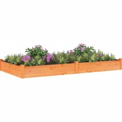 VIDAXL - Lit surélevé de jardin doublure 240x120x25 cm bois massif sapin