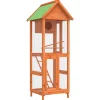 VIDAXL - Maison à oiseaux marron 60x58,5x160 cm bois massif de pin