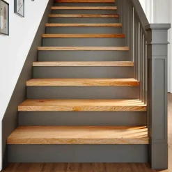 VIDAXL - Marches d'escalier 12 pcs marron clair 90x30x2 cm chêne massif