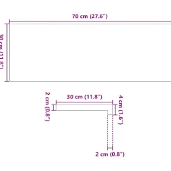 VIDAXL - Marches d'escalier 8 pcs marron clair 70x30x2 cm chêne massif