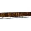 VIDAXL - Meuble tv chêne fumé 240x35x41 cm bois d'ingénierie