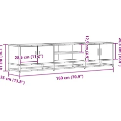 VIDAXL - Meuble tv chêne marron 180x35x41 cm bois d'ingénierie