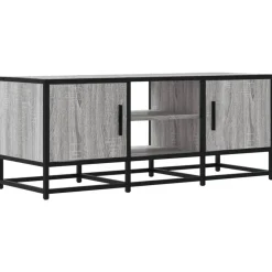 VIDAXL - Meuble tv sonoma gris 100x35x41 cm bois d'ingénierie et métal