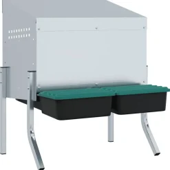 VIDAXL - Nichoir à poules2 compartiments avec pieds en acier galvanisé