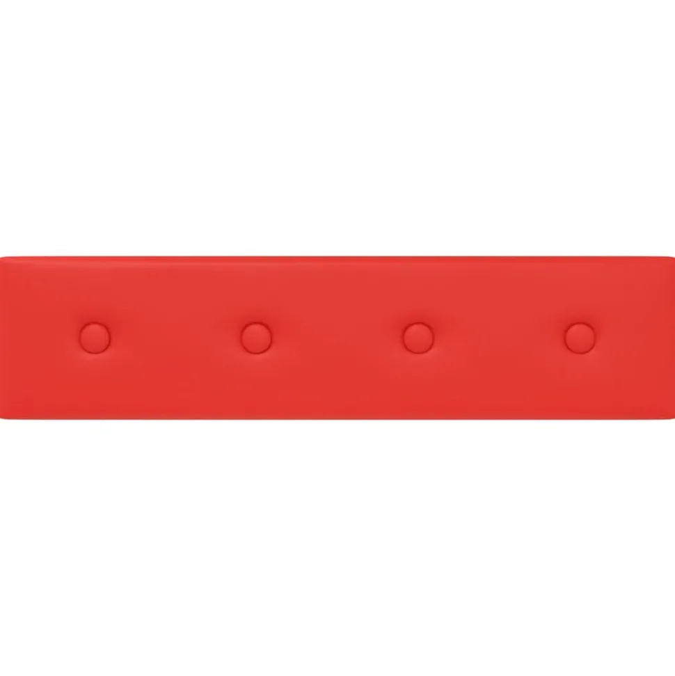 VIDAXL - Panneaux muraux 12 pcs rouge 60x15 cm similicuir 1,08 m²