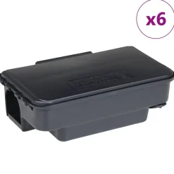 VIDAXL - Pièges à souris 6 pcs noir 22x12,5x7,5 cm