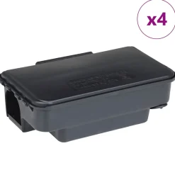 VIDAXL - Pièges à souris 4 pcs noir 22x12,5x7,5 cm