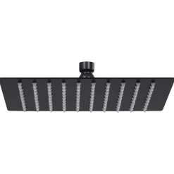 VIDAXL - Pomme de douche pluie acier inoxydable 20x20 cm carrée noir