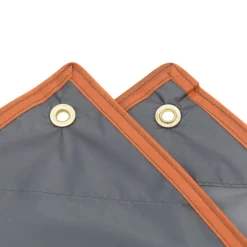 VIDAXL - Poncho de pluie avec capuche design 2 en 1 gris et orange