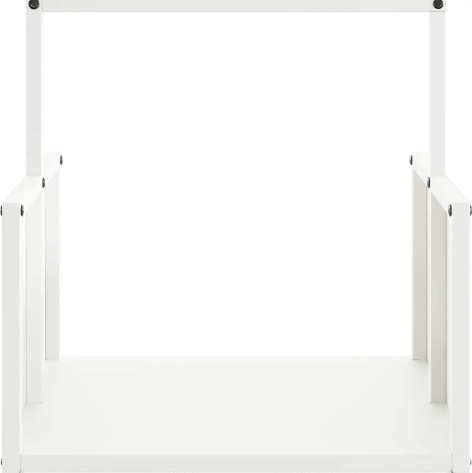 VIDAXL - Portant de bois chauffage blanc 40x40x40 cm