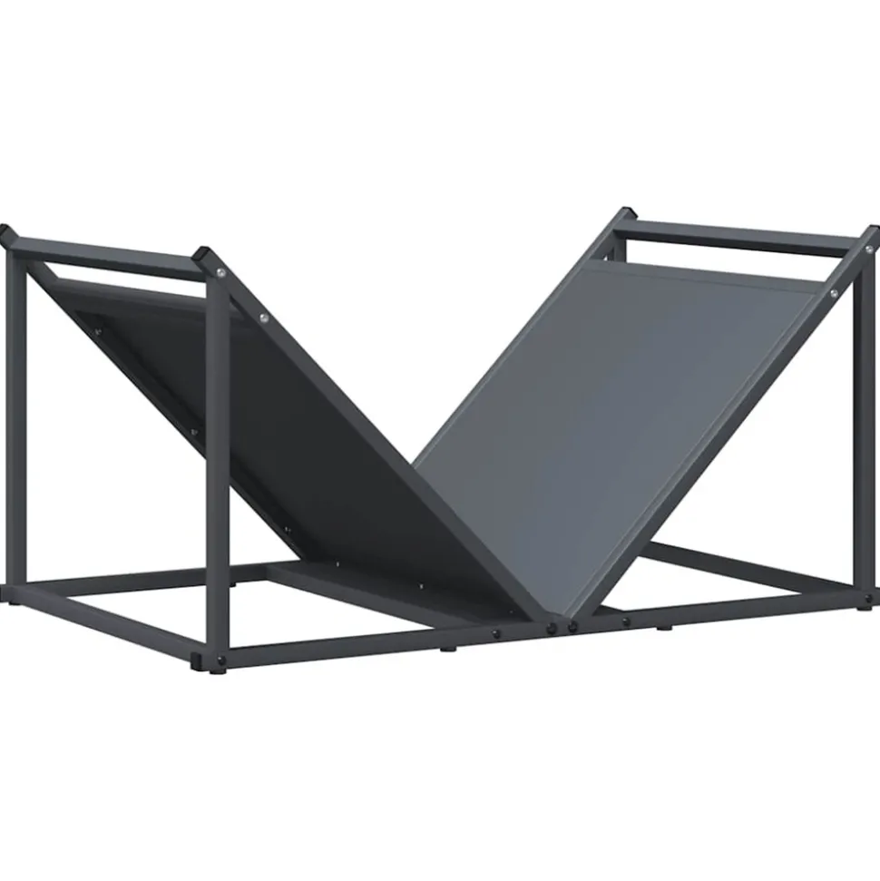 VIDAXL - Portant de bois chauffage anthracite 70x43x34,5 cm