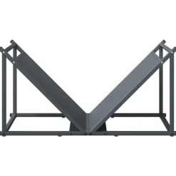 VIDAXL - Portant de bois chauffage anthracite 70x43x34,5 cm