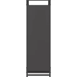 VIDAXL - Portant de bois chauffage noir 60x28x90 cm acier laminé à froid