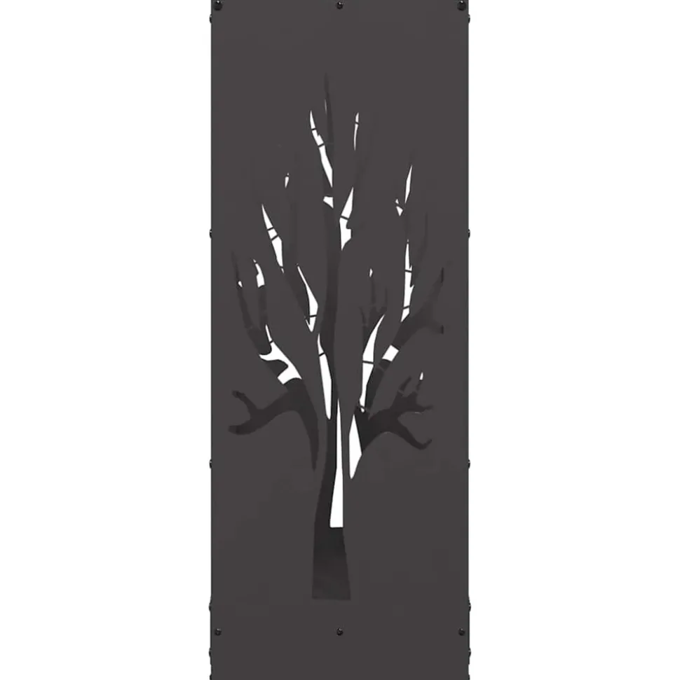VIDAXL - Portant de bois chauffage noir 40x30x80 cm