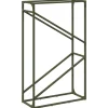 VIDAXL - Portant de bois chauffage vert olive 60x25x100 cm