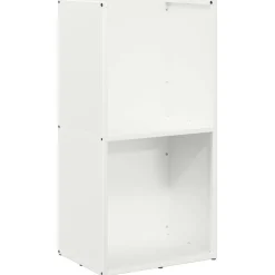 VIDAXL - Portant de bois chauffage blanc 40x30x80 cm