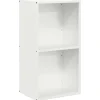 VIDAXL - Portant de bois chauffage blanc 40x30x75 cm