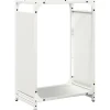 VIDAXL - Portant de bois chauffage blanc 44x28x65 cm