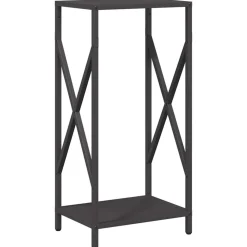 VIDAXL - Portant de bois chauffage noir 34x25x70 cm