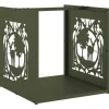 VIDAXL - Portant de bois chauffage vert olive 40x40x40 cm