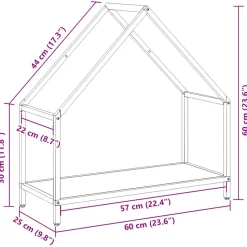 VIDAXL - Portant de bois chauffage anthracite 60x25x60 cm