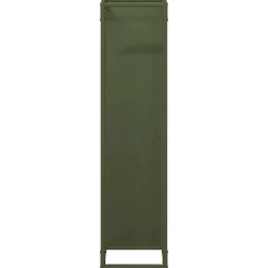 VIDAXL - Portant de bois chauffage vert olive 25x25x100 cm