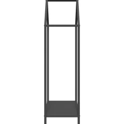 VIDAXL - Portant de bois chauffage noir 40x25x90 cm