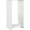 VIDAXL - Portant de bois chauffage blanc 40x30x80 cm