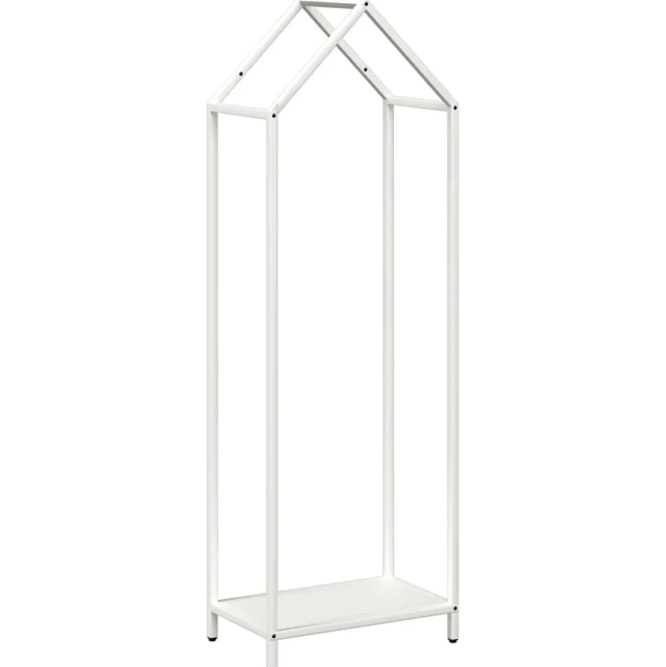 VIDAXL - Portant de bois chauffage blanc 40x25x120 cm