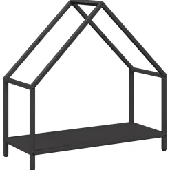 VIDAXL - Portant de bois chauffage noir 60x25x60 cm