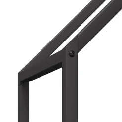 VIDAXL - Portant de bois chauffage noir 60x25x60 cm