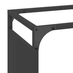 VIDAXL - Portant de bois chauffage noir 90x28x90 cm