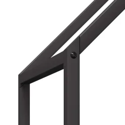 VIDAXL - Portant de bois chauffage noir 60x25x90 cm
