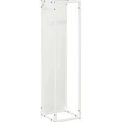 VIDAXL - Portant de bois chauffage blanc 25x25x100 cm