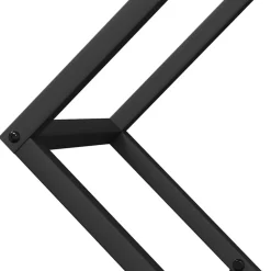 VIDAXL - Portant de bois chauffage noir 60x25x60 cm