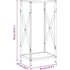 VIDAXL - Portant de bois chauffage vert olive 34x25x70 cm