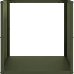VIDAXL - Portant de bois chauffage vert olive 40x40x40 cm
