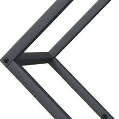 VIDAXL - Portant de bois chauffage anthracite 60x25x60 cm